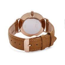 Load image into Gallery viewer, Large Oxford watch with tan strap