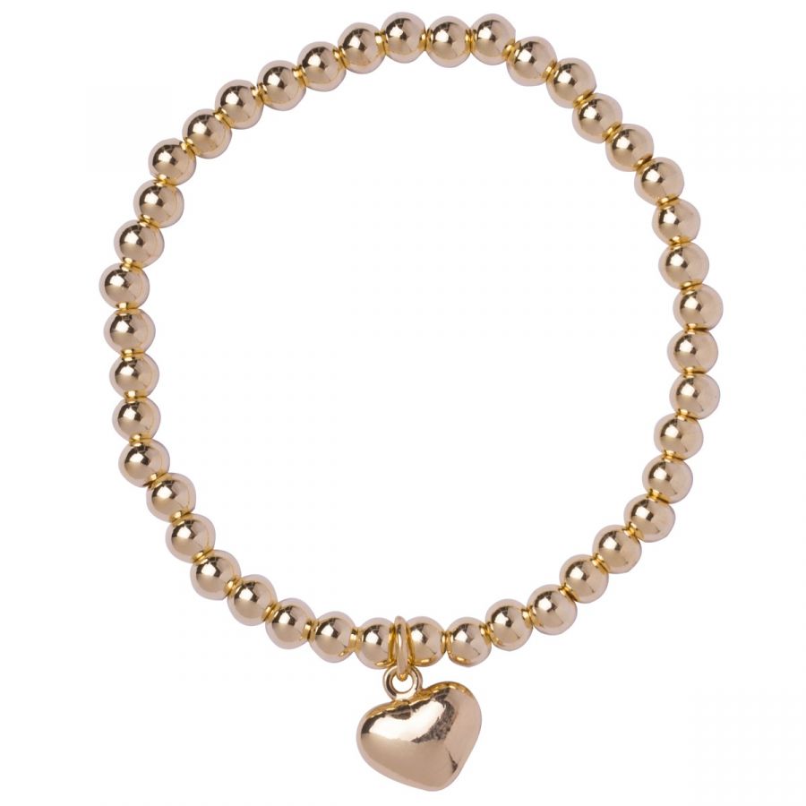 Gold Contemporary Heart Bracelet