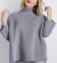Load image into Gallery viewer,  Vicki Batwing Oversized High Neck Jumper | Grey