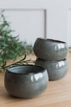 Load image into Gallery viewer, rustic ceramic grey mini sugar bowl