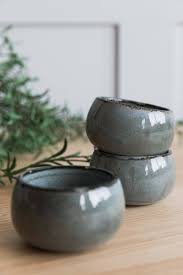 rustic ceramic grey mini sugar bowl