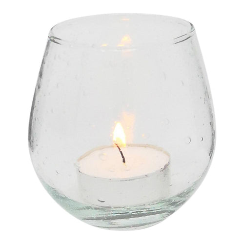 Clear glass recycled votive