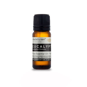 Small glass bottle of Eucalyptus pure essential oil 10ml