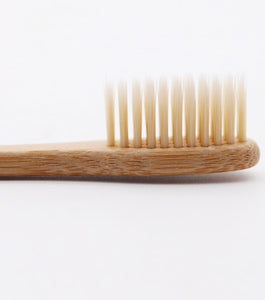 Plain natural bamboo toothbrush