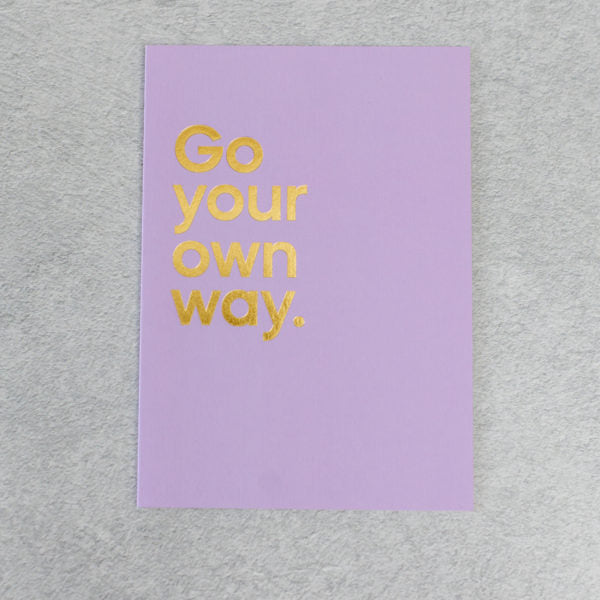 Go Your Own Way Music Card