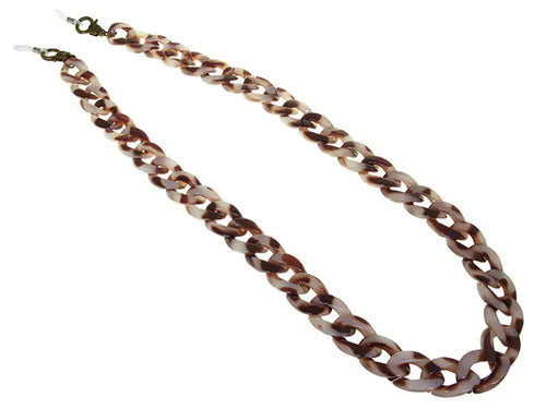 Brown marble large link glasses chain