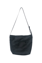 Load image into Gallery viewer, Large black nylon messenger bag