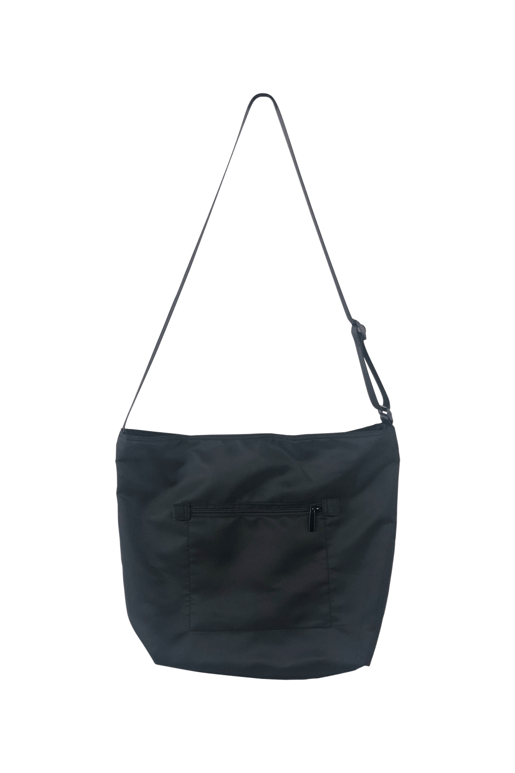 Large black nylon messenger bag
