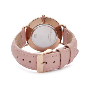 Elie Beaumont large Oxford pink watch