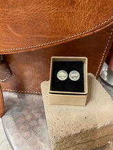 Load image into Gallery viewer, Presented in a gift box, these cufflinks have the word &#39;Dad&#39; engraved on them. They feature a swivel back fastening. Sterling Silver 925.
