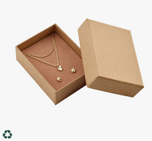 Load image into Gallery viewer, This Pilgrim jewellery gift set includes a beautiful necklace and ear studs. Made from a minimum of 75% recycled materials they come specially presented in an environmentally friendly gift box. Both pieces are inspired by nature and the necklace has a 2 in 1 layered look. Available in gold or silver plated. 