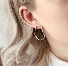 Load image into Gallery viewer, Sterling Silver Plated Twisted Statement Earrings